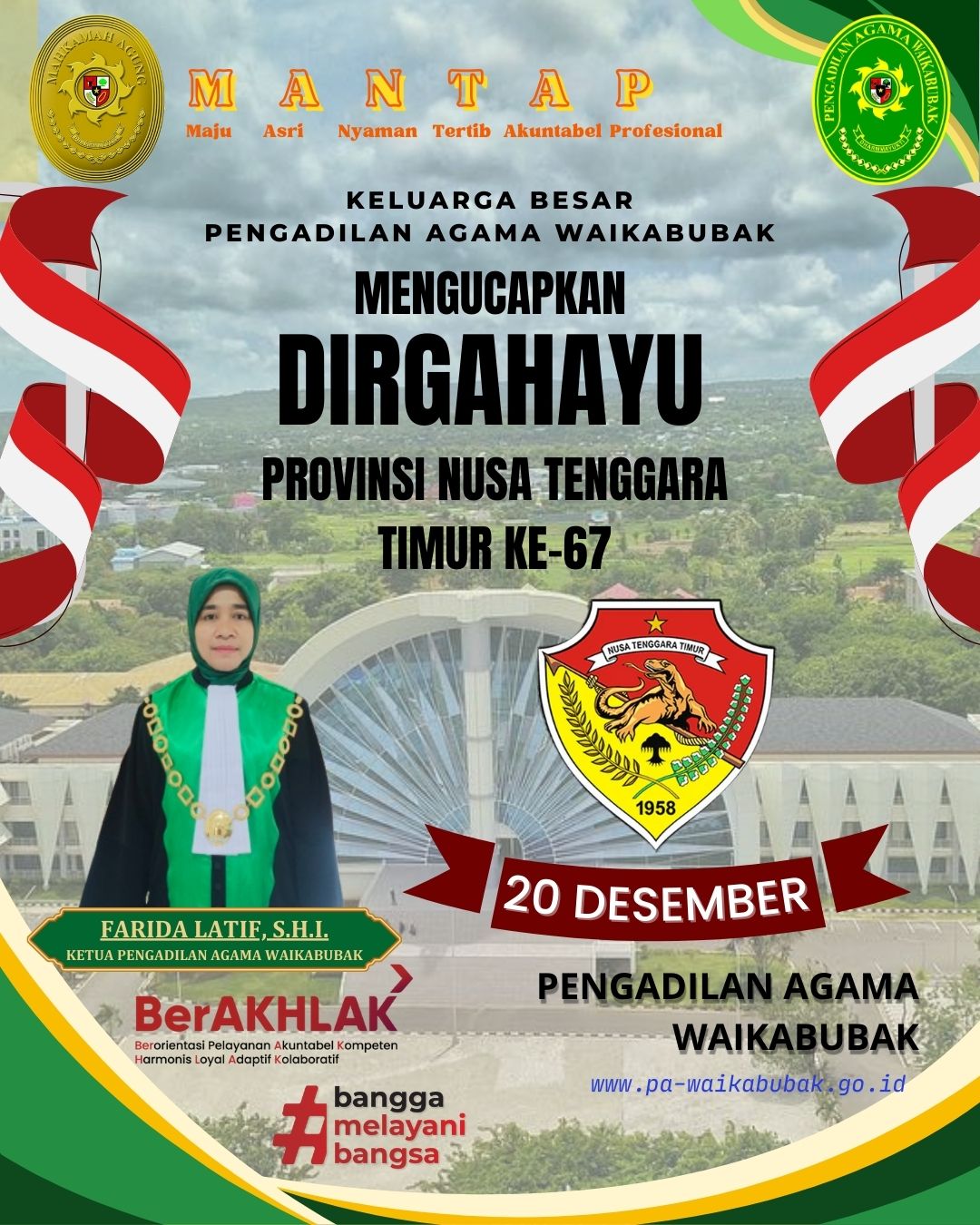 Dirgahayu Provinsi Nusa Tenggara Timur ke-67