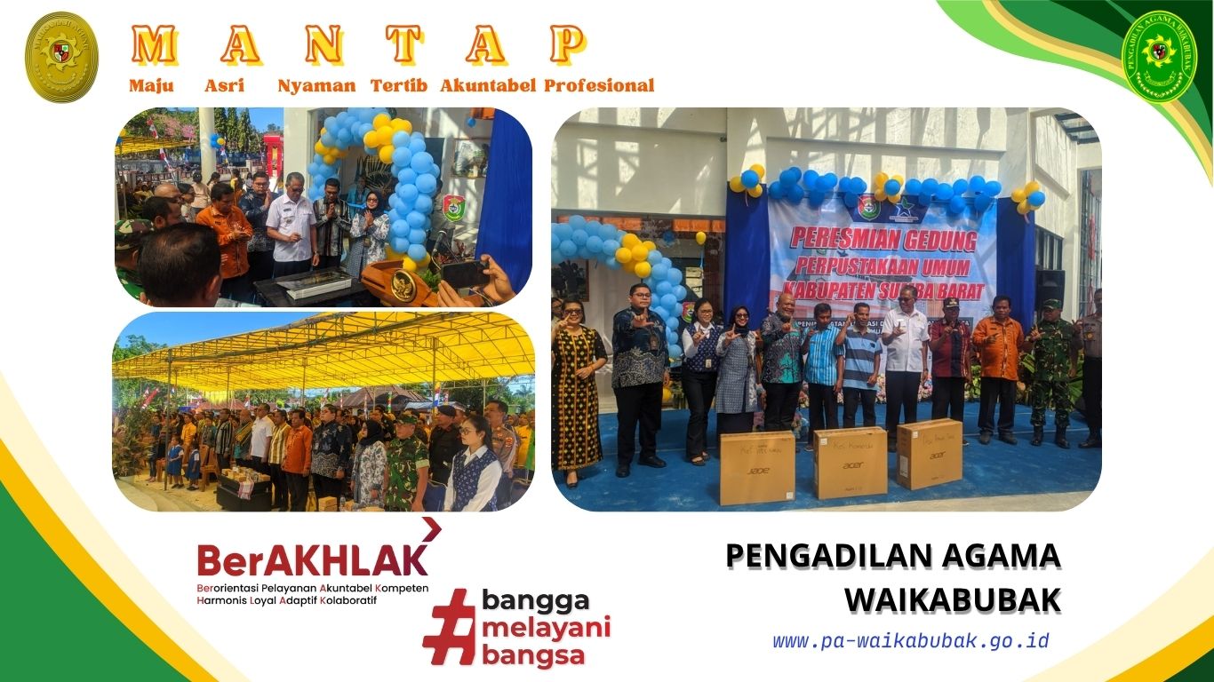 PA Waikabubak Hadiri Peresmian Gedung Perpustakaan Umum Daerah Sumba Barat