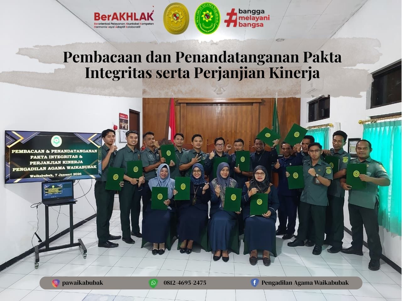 Pembacaan dan Penandatanganan Pakta Integritas serta Perjanjian Kinerja 2026