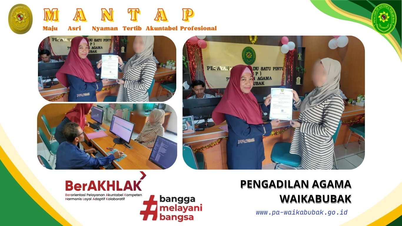 Penyerahan Elektronik Akta Cerai (EAC) di Pengadilan Agama Waikabubak