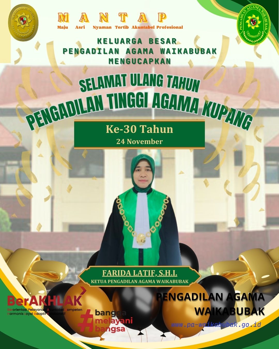 Selamat Ulang Tahun Pengadilan Tinggi Agama Kupang ke-30